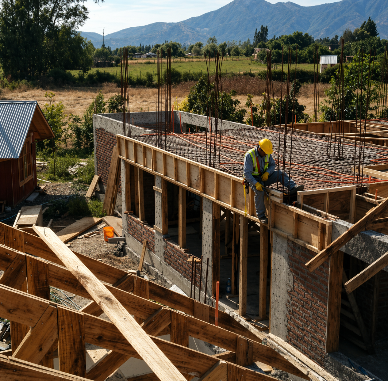 Obra de construcción de casa